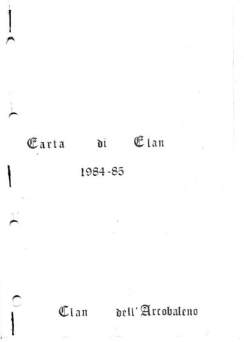 Carta di Clan del 1984-85 del Clan Arcobaleno