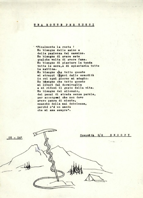 Il libretto della route del 1980 del Clan Snoopy