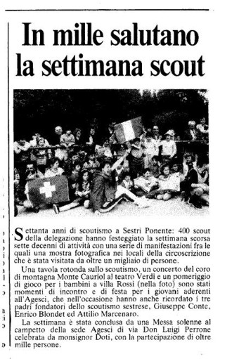 Rassegna stampa sui 70 anni di scoutismo