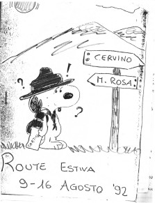 Libretto della Route del Clan 45 svoltasi nel 1992 dal Cervino al Monte Rosa